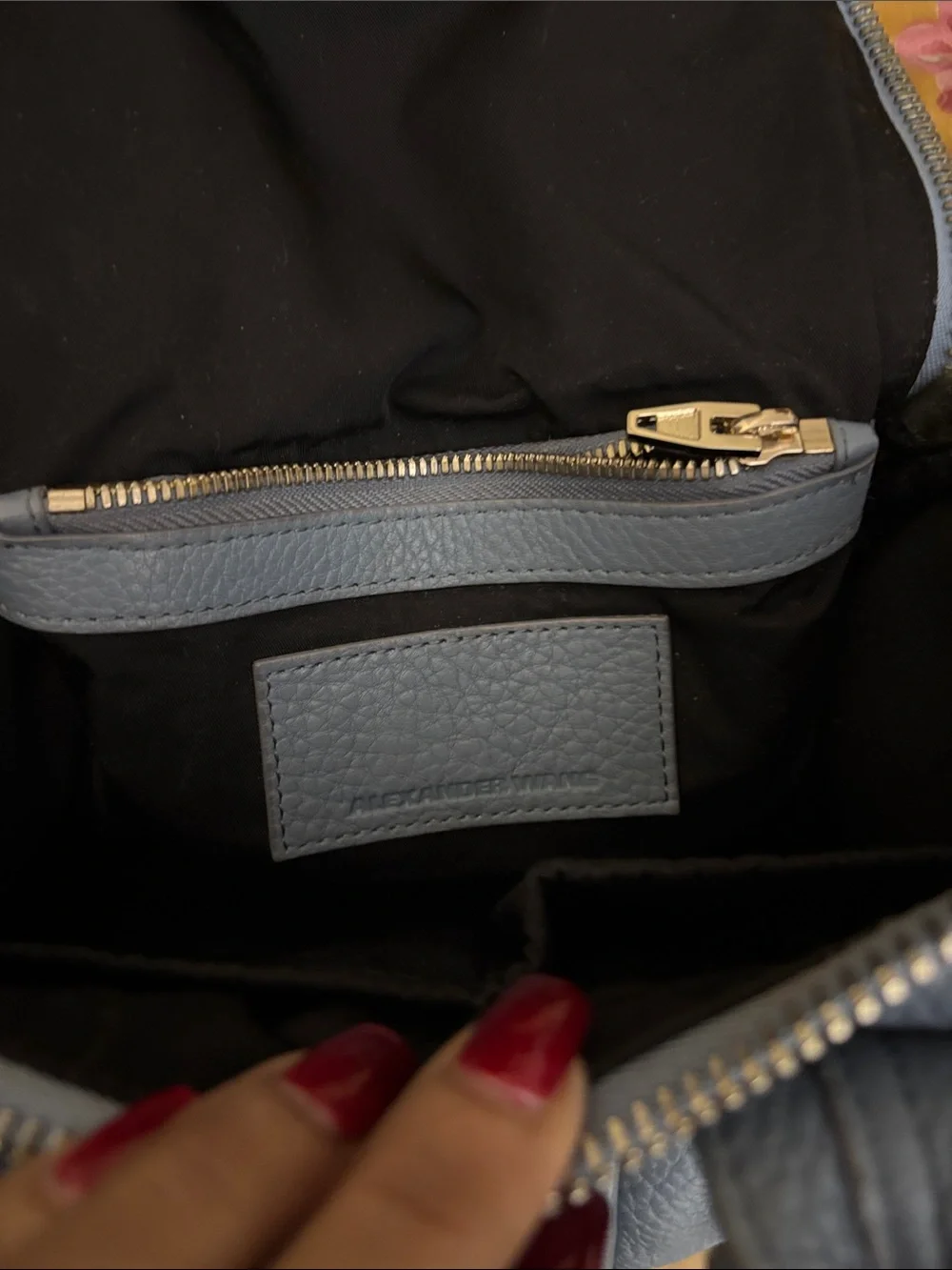 Alexander Wang Slate Blue Textured Leather Satchel